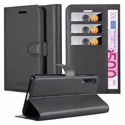 Coque pour Xiaomi Mi A3 Housse en NOIR DE JAIS Etui Case Cover Protection fermeture magnétique Portefeuille