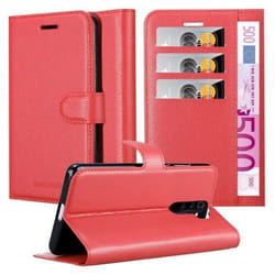 Coque pour Xiaomi RedMi NOTE 8 PRO Housse en ROUGE CERISE Etui Case Cover Protection fermeture magnétique Portefeuille