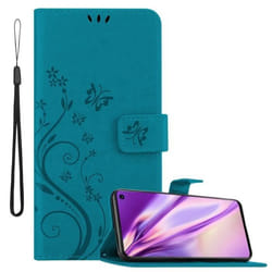 Coque pour Samsung Galaxy S10 4G Housse en BLEU FLORAL Etui Case Cover Protection Floral Portefeuille Wallet