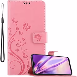 Coque pour Samsung Galaxy A10e / A20e Housse en ROSE FLORAL Etui Case Cover Protection Floral Portefeuille Wallet