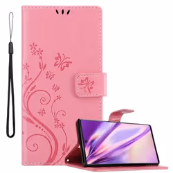 Coque pour Samsung Galaxy NOTE 10 PLUS Housse en ROSE FLORAL Etui Case Cover Protection Floral Portefeuille Wallet