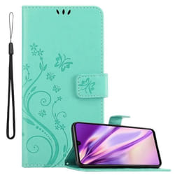 Coque pour Huawei P30 LITE Housse en TURQUOISE FLORAL Etui Case Cover Protection Floral Portefeuille Wallet