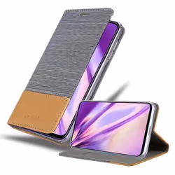 Coque pour Honor 9X PRO Housse en GRIS CLAIR MARRON Etui Case Cover Protection fermeture magnétique