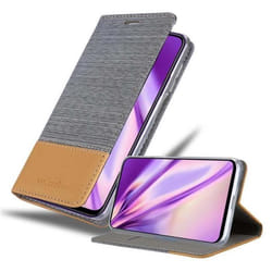 Coque pour Honor 9X PRO Housse en GRIS CLAIR MARRON Etui Case Cover Protection fermeture magnétique