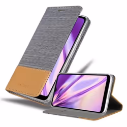 Coque pour WIKO VIEW 3 LITE Housse en GRIS CLAIR MARRON Etui Case Cover Protection fermeture magnétique