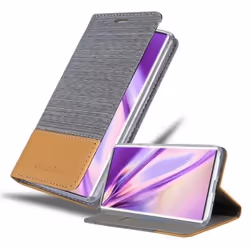 Coque pour Samsung Galaxy NOTE 10 PLUS Housse en GRIS CLAIR MARRON Etui Case Cover Protection fermeture magnétique