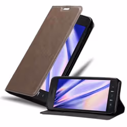 Coque pour Samsung Galaxy XCover 4 / XCover 4s Housse en MARRON CAFÉ Etui Case Cover Protection Portefeuille Wallet