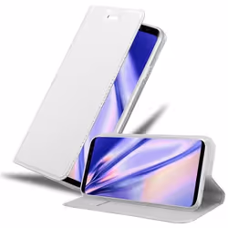 Coque pour Samsung Galaxy S9 PLUS Etui en CLASSY ARGENT Housse Case Cover Protection fermeture magnétique Portefeuille Wallet