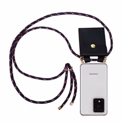 Coque Collier pour Samsung Galaxy S20 ULTRA Housse en BLEU ROUGE BLANC POINTÉ Etui Fashion Necklace a la mode Case Cover Sili ...