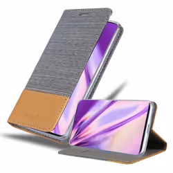 Cadorabo Etui pour Samsung Galaxy A91 / S10 LITE / M80s en GRIS CLAIR MARRON Housse Protection fermeture magnétique