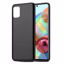 Coque pour Samsung Galaxy A71 4G Housse en NOIR Etui Case Protection Silicone TPU telephone portable