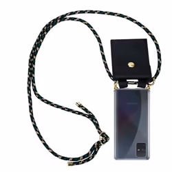 Coque Collier pour Samsung Galaxy A71 4G Housse en CAMOUFLAGE Etui Fashion Necklace a la mode Case Cover Silicone réglable