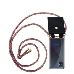 Cadorabo Chaîne de téléphone portable pour Samsung Galaxy A71 4G en COLORFUL PARROT Etui protection en silicone avec anneaux dorés