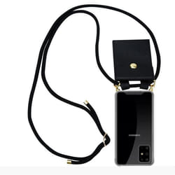 Coque Collier pour Samsung Galaxy S20 PLUS Housse en NOIR Etui Fashion Necklace a la mode Case Cover Silicone réglable