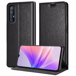 Coque pour Oppo FIND X2 NEO Housse en NOIR NUIT Etui Case Cover Protection Portefeuille Wallet