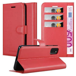 Cadorabo Coque pour Samsung Galaxy A41 en ROUGE CERISE - Housse Protection avec Fermoire Magnétique Stand Horizontal et Fente