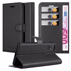 Coque pour Samsung Galaxy A71 5G Housse en NOIR DE JAIS Etui Case Cover Protection fermeture magnétique Portefeuille