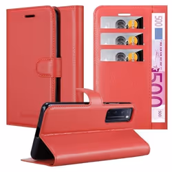 Coque pour Huawei NOVA 7 PRO 5G Housse en ROUGE CERISE Etui Case Cover Protection fermeture magnétique Portefeuille