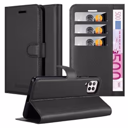 Coque pour Huawei NOVA 6 SE / P40 LITE / NOVA 7i Housse en NOIR DE JAIS Etui Case Cover Protection fermeture magnétique