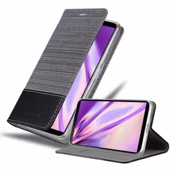 Coque pour Sony Xperia 10 II Housse en GRIS NOIR Etui Case Cover Protection fermeture magnétique