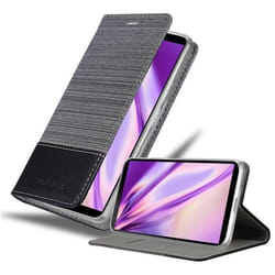 Coque pour Sony Xperia 10 II Housse en GRIS NOIR Etui Case Cover Protection fermeture magnétique