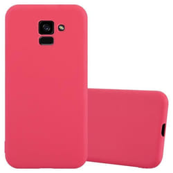 Coque pour Samsung Galaxy A5 2018 Etui en CANDY ROUGE Housse Case Cover Protection Silicone TPU Case