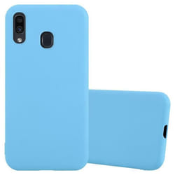 Coque - CADORABO - Samsung Galaxy A20/A30/M10s - Candy Bleu - Protection silicone TPU - Design tendance