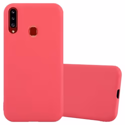 Coque pour Samsung Galaxy A20s Etui en CANDY ROUGE Housse Case Cover Protection Silicone TPU Case