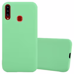 Coque pour Samsung Galaxy A20s Etui en CANDY VERT PASTEL Housse Case Cover Protection Silicone TPU Case