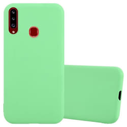 Coque pour Samsung Galaxy A20s Etui en CANDY VERT PASTEL Housse Case Cover Protection Silicone TPU Case