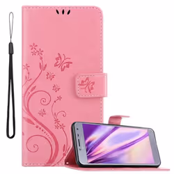 Coque pour Samsung Galaxy J4 2018 Housse en ROSE FLORAL Etui Case Cover Protection Floral Portefeuille Wallet