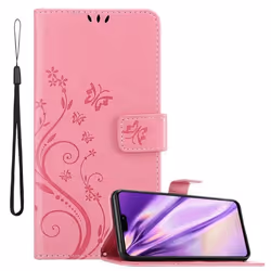 Coque pour Honor 8X Housse en ROSE FLORAL Etui Case Cover Protection Floral Portefeuille Wallet