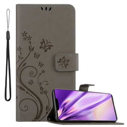 Coque pour Huawei MATE 30 PRO Housse en GRIS FLORAL Etui Case Cover Protection Floral Portefeuille Wallet