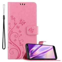 Coque pour Motorola MOTO G6 PLUS Housse en ROSE FLORAL Etui Case Cover Protection Floral Portefeuille Wallet