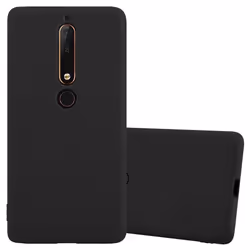 Coque pour Nokia 6.1 Etui en CANDY NOIR Housse Case Cover Protection Silicone TPU Case