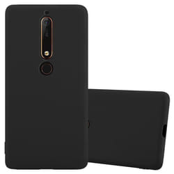 Coque pour Nokia 6.1 Etui en CANDY NOIR Housse Case Cover Protection Silicone TPU Case