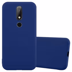 Coque de protection - CADORABO - Nokia 6.1 PLUS / X6 - Candy bleu foncé - Silicone TPU - Design tendance