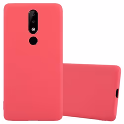 Coque de téléphone - CADORABO - Nokia 5.1 PLUS / X5 - Candy Rouge - Silicone TPU - Protection légère
