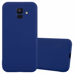 Coque pour Samsung Galaxy J6 2018 Etui en CANDY BLEU FONCÉ Housse Case Cover Protection Silicone TPU Case