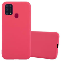 Coque pour Samsung Galaxy M31 Etui en CANDY ROUGE Housse Case Cover Protection Silicone TPU Case