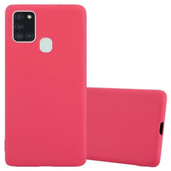 Coque pour Samsung Galaxy A21s Etui en CANDY ROUGE Housse Case Cover Protection Silicone TPU Case