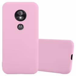Coque pour Motorola MOTO E5 PLAY Etui en CANDY ROSE VIF Housse Case Cover Protection Silicone TPU Case