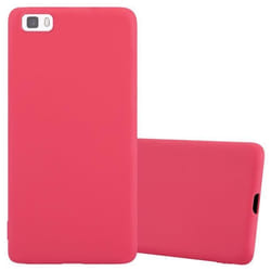 Coque pour Huawei P8 LITE 2015 Etui en CANDY ROUGE Housse Case Cover Protection Silicone TPU Case