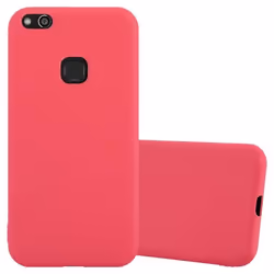 Coque pour Huawei P10 LITE Etui en CANDY ROUGE Housse Case Cover Protection Silicone TPU Case