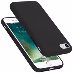 Coque pour Apple iPhone 7 / 7S / 8 / SE 2020 Housse en LIQUID BLACK Etui Case Cover Protection en Silicone TPU telephone port ...
