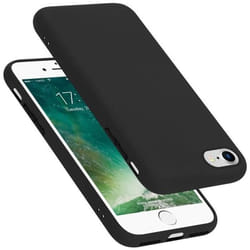 Coque pour Apple iPhone 7 / 7S / 8 / SE 2020 Housse en LIQUID BLACK Etui Case Cover Protection en Silicone TPU telephone portable
