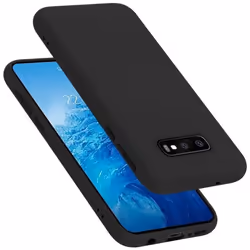 Coque pour Samsung Galaxy S10e Housse en LIQUID BLACK Etui Case Cover Protection en Silicone TPU telephone portable