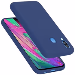 Coque pour Samsung Galaxy A40 Housse en LIQUID BLUE Etui Case Cover Protection en Silicone TPU telephone portable