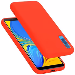 Coque pour Samsung Galaxy A7 2018 Housse en LIQUID RED Etui Case Cover Protection en Silicone TPU telephone portable