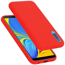 Coque pour Samsung Galaxy A7 2018 Housse en LIQUID RED Etui Case Cover Protection en Silicone TPU telephone portable
